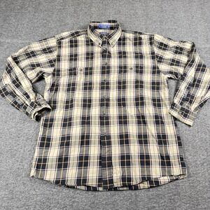 Pendleton Expedition Shirt Mens Large Plaid Cotton Long Sleeve Button Up Outdoor
